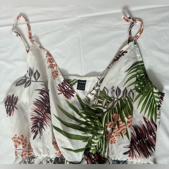 TROPICAL MAXI DRESS SHEIN SPAGHETTI STRAP - Picture 3 of 10